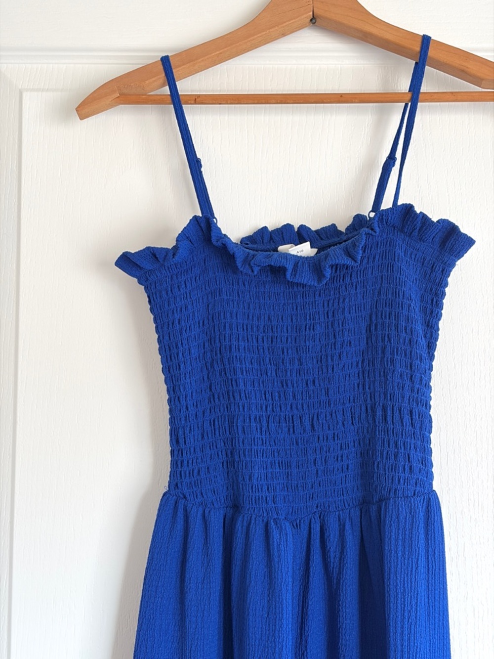 H&M Blue Smocked Midi Sundress